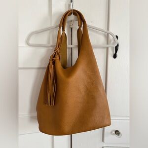 Tan Vegan Leather Tote Bag